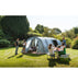 Vango Lismore 600XL 6 Berth Tunnel Tent & Groundsheet Package lifestyle images of picnic table and tunnel tent