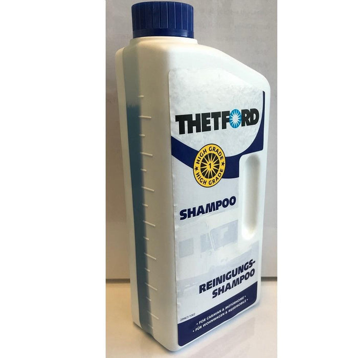 Thetford Shampoo 750ml  showing measuring gauge on side