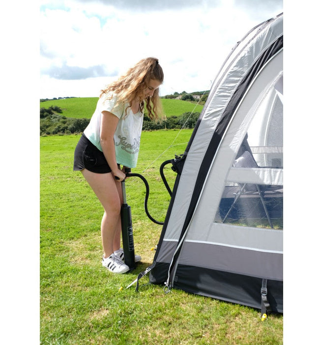 Vango Airbeam / Air Tent & Awning Pump lifestyle image of pump in use