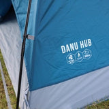 Vango Danu Hub - Recycled Event Shelter / Gazebo Tent showing Danu logo and fibreglass pole