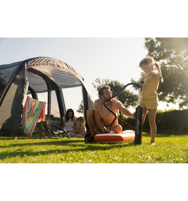 Vango Galli CC Air Inflatable Drive Away Awning - Low front view of awning canopy lifestyle image