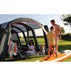 Vango Galli CC Air Inflatable Drive Away Awning - Low lifestyle image of front canopy open