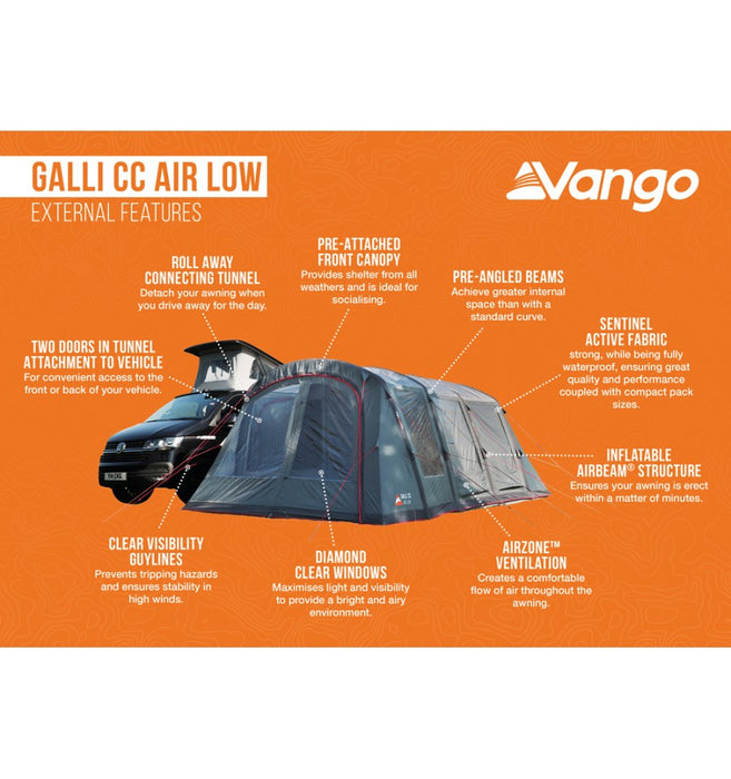 Vango Galli CC Air Inflatable Drive Away Awning - Low external features image
