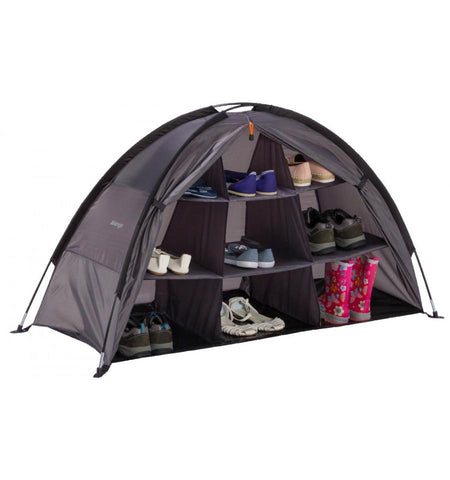 Vango Lightweight Storage Organiser shown with example shoes and accessories