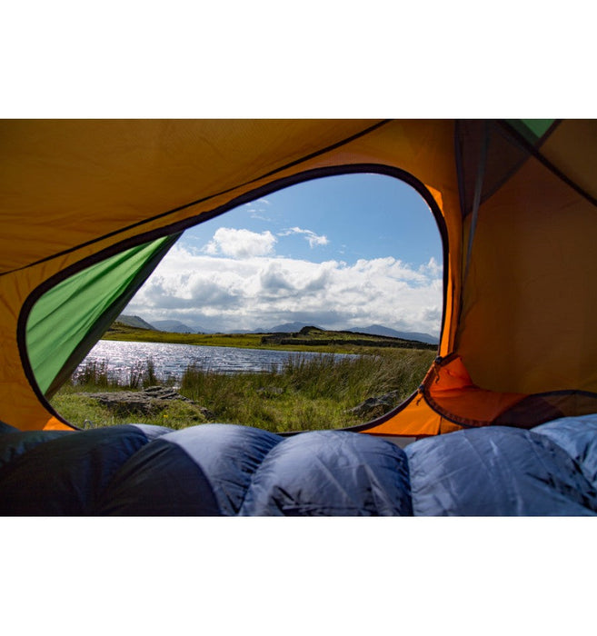 Vango Nevis 100 Pamir Green- 1 Berth Tent lifestyle image of view from tent