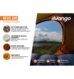 Vango Nevis 200 Pamir Green- 2 Berth Tent internal features image