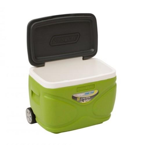 Vango Pinnacle Wheelie 30 Litre Cool Box showing hinged lid open