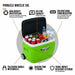 Vango Pinnacle Wheelie 30 Litre Cool Box with example contents and caption details for specifics
