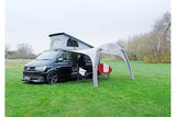 Vango AirBeam Sky Canopy for Caravan & Campervans 3.5 Metres shown attached to Transporter