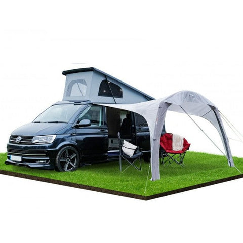 Vango AirBeam Sky Canopy for Caravan & Campervans 3.5 Metres shown attached to VW Transporter Van