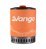 Vango Ultralight Heat Exchanger Cook Kit Grey / Cooking pot, cutlery and bowls - front view of cooking pan with logo image