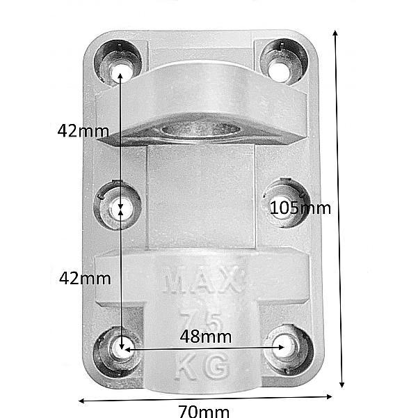 Vision Plus TV Wall Bracket - Single Arm Quick Release wall connection dimensions