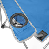 VW Standard Camping Chair - Blue close up of the built in drinks holder