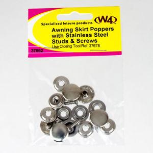 W4 Awning Skirt Screws, Studs & Poppers x5
