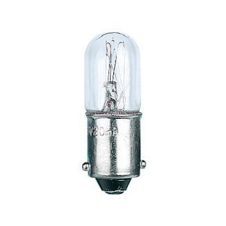 Bulb 12v 4w , 9mm Diameter base. Single Contact.  W4 - Feature picture of bulb with a white background